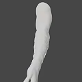 White Elastic Medical Bandage Device for Arm Immobilization and Wound Dressing