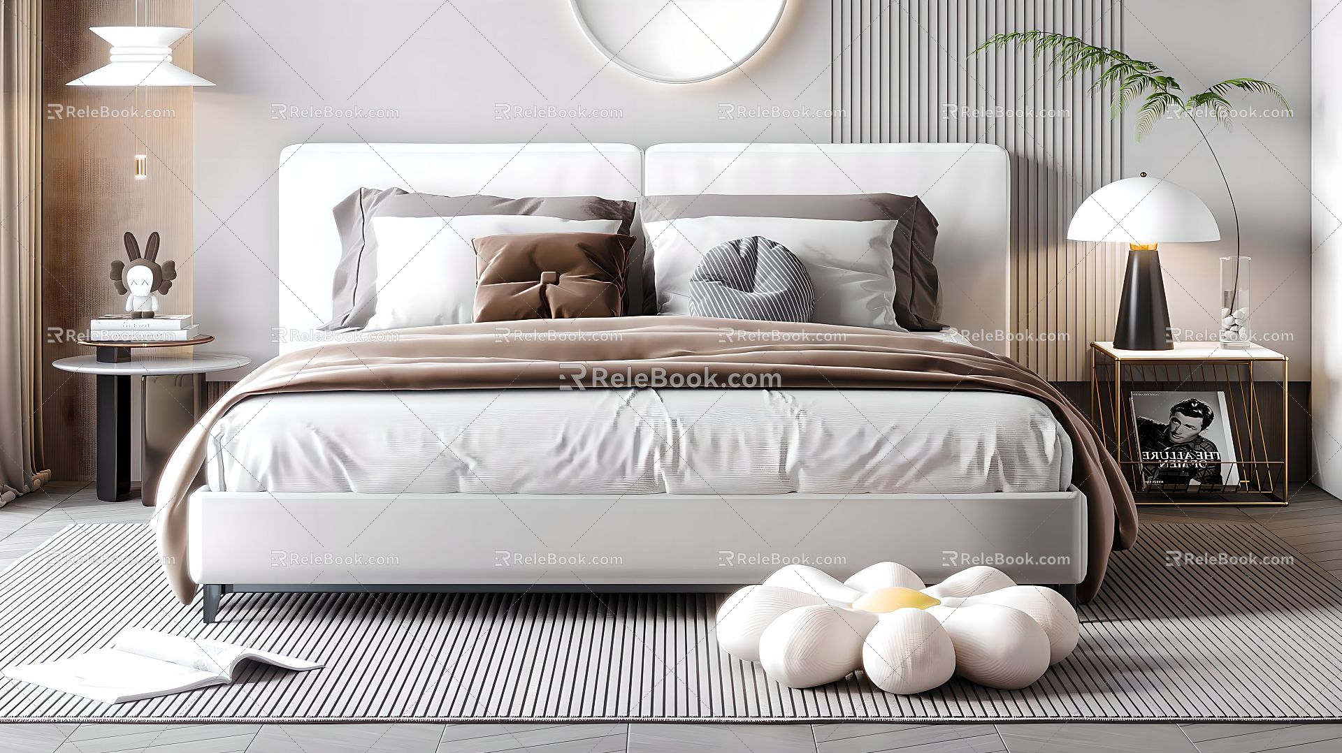 Double bed 3d model