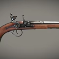 A pistol with a carved wire 3d model