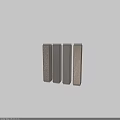 Modern Stylish Interior Partition With Textured Metal Panels And Color Contrast