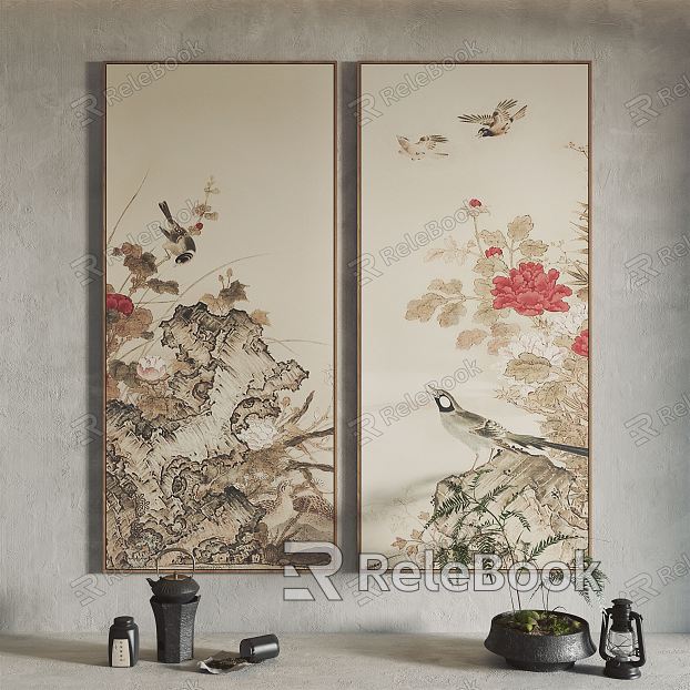 Chinese Plant Painting Hanging Painting Decorative Painting model