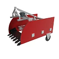 Heavy Duty Red Industrial Machinery With Metal Frame Black Tines And Wheels