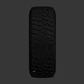 Durable Automotive Car Tire With Black Tread Pattern And White Rim Design