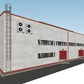 Modern Industrial Factory Building With Steel Structure High Ceiling And Spacious Interior