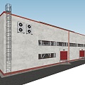 Steel structure industrial workshop warehouse workshop industrial workshop chemical factory workshop production archery bus logistics workshop warehouse warehouse factory 3d model