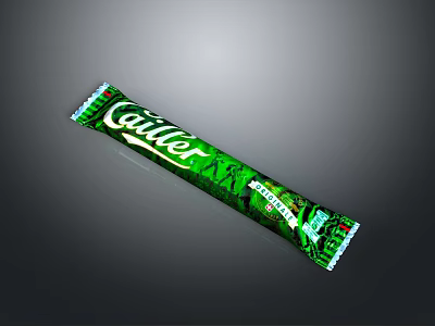 Cailler Chocolate Bar With Green Wrapper Featuring Brand Logo And Design Elements 3d model