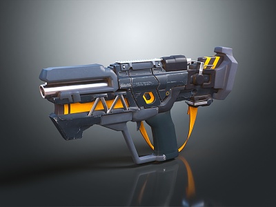 Modern laser gun concept weapon model