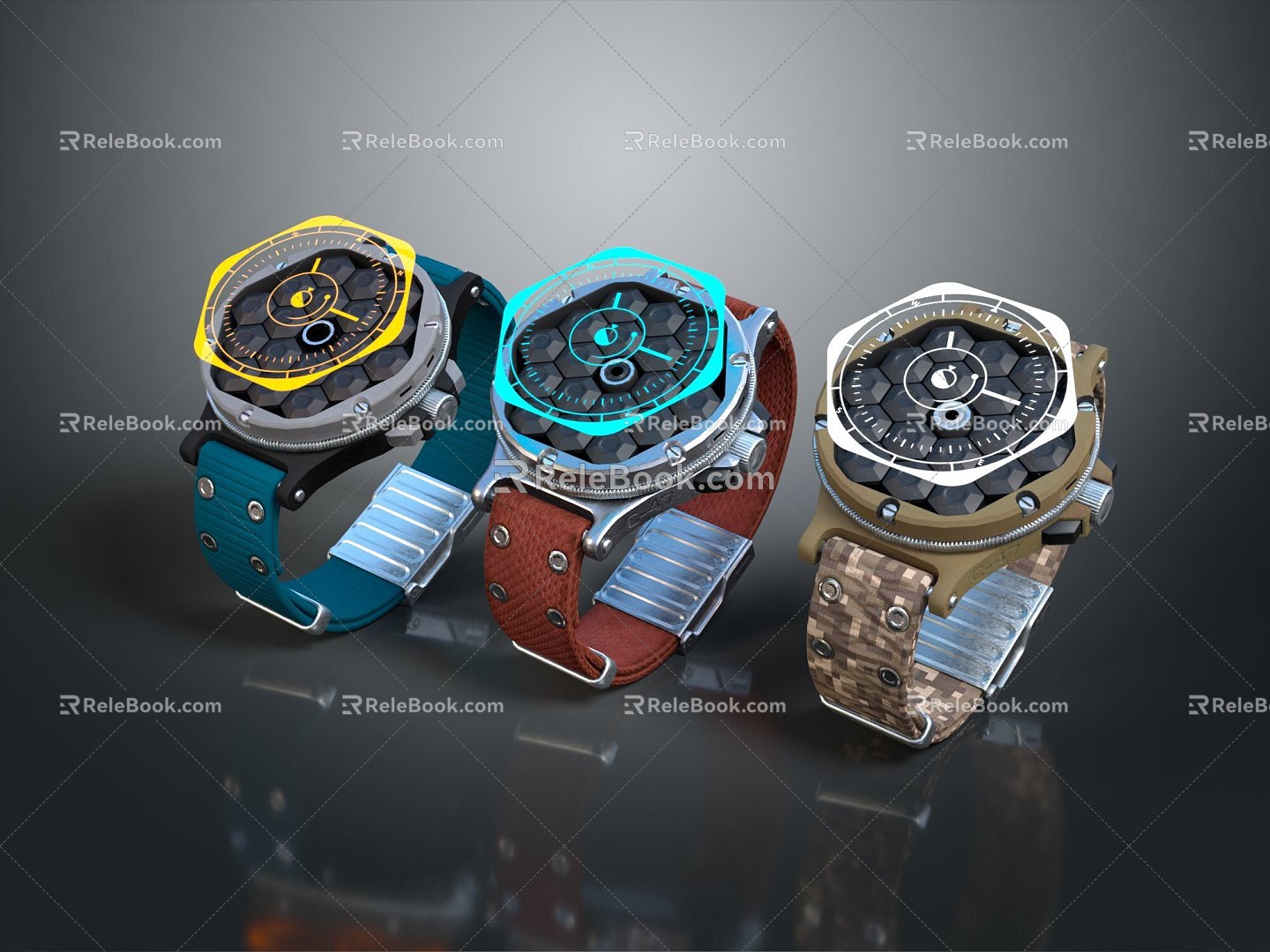 Modern Watch Science Fiction Watch Future Watch Concept Watch 3d model