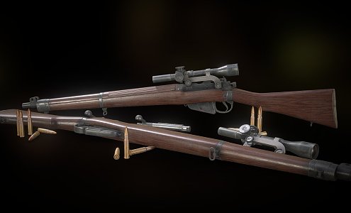 Weapon deterrent rifle 3d model