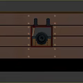 Ancient Weapon Model Featuring Wooden Base Metal Barrel Mechanical Components And Ammunition Balls