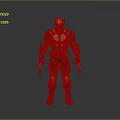 3D Rendered Superhero Character In Black And Yellow Armor With Metal Claws