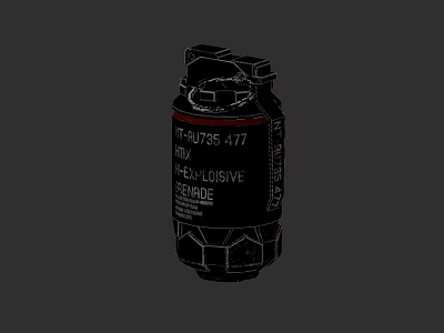 ATX Heavy Logistic Grenade TFU705 477 Military Weapon Design And Features 3d model