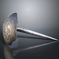 Silver Vintage Hair Accessory With Intricate Carved Patterns For Traditional Clothing