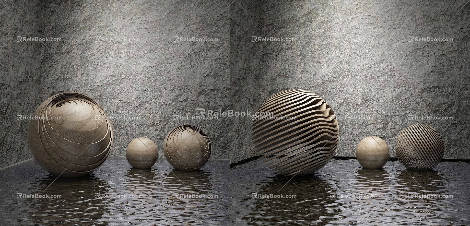 Modern Sculpture Sculpture Small Ball Device Ornaments 3d model