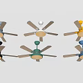 Colorful Modern Air Conditioner Fans With Ceiling Mounted Design And Multiple Colors