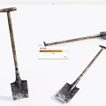 Practical Hardware Tools Shovels With Wooden Handles And Metal Blades For Gardening And Construction Use