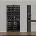 Elegant Modern Wine Cabinet Interior With Marble Finish Multi Layer Wine Racks And Display Shelf