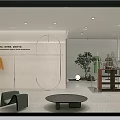 Modern Shopping Mall Store Interior With Bright Space White Walls Recessed Lighting And Display Racks