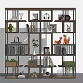 Modern Storage Rack Decorative Shelf Bookshelf Ornaments Vase 3d model