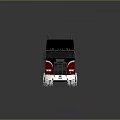 Red And Black Heavy Duty Truck With TRUCKS Lettering And Large Tires