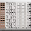 Various Partition Designs For Home Interior With Wooden And White Grid Layered Patterns
