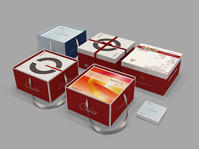 Modern Box Cake Box 3d model