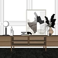 Modern TV Cabinet Simple TV Cabinet 3d model