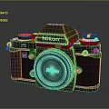 Black Nikon F3 Electronic Camera With Classic Design Mechanical Controls And Red Accent