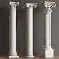 European Column Cylindrical Roman Column 3d model