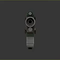 Green And Red Laser Stage Weapon With Silver Barrel And Badge Design