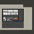 Modern Grey Wine Cabinet With Glass Display Doors And Interior Lighting Design