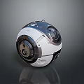 Modern Black And White Spherical Smart Device With Camera And Compact Design 3d model