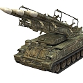 Air defense missile Soviet Union 2K12 SA6 air defense gun air defense vehicle air defense tank face number low model simple model game sub-era film and television level realism 3d model