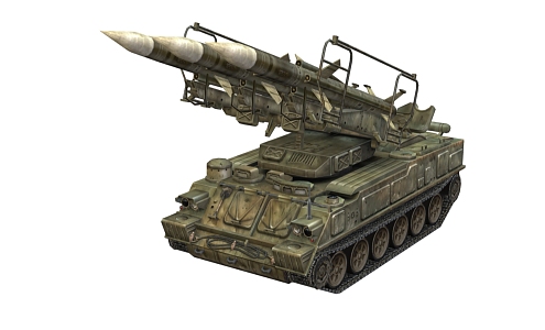 Air defense missile Soviet Union 2K12 SA6 air defense gun air defense vehicle air defense tank face number low model simple model game sub-era film and television level realism 3d model