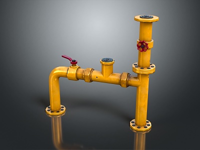 modern water pipe valve 3d model