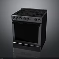 Stainless Steel Gas Stove Oven Combo With Control Knobs For Kitchen Cooking