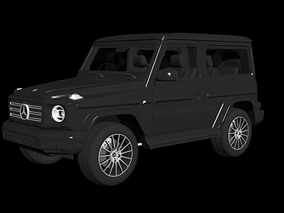 Black Mercedes G Class SUV With Rugged Exterior Design And Alloy Wheels Front Grille 3d model