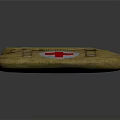 Yellow Canvas Medical First Aid Kit With Red Cross Symbol For Emergency Medical Use