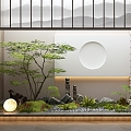 New Chinese style interior landscape sketch porch landscaping 3d model