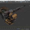 Turret cannon automatic turret turret light machine gun turret low face number low model simple model game sub-era film and television level super realistic high precision 3d model