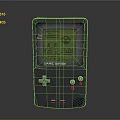 Retro Game Boy Handheld Electronic Device With Gray Body And Game Screen
