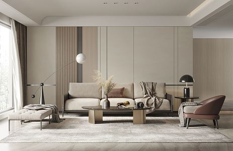 modern living room 3d model