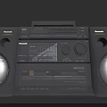 Panasonic Classic Boombox With Stereo Speakers CD Player And Cassette Deck Black Finish