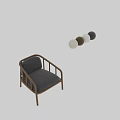 Modern Single Sofa With Wooden Frame And White Cushion Design