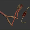 Traditional Handmade Tools With Leather Straps Wooden Handles And Metal Hooks