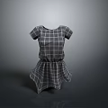 Checkered Short Sleeved Casual Dress For Daily Life Use And Comfortable Design