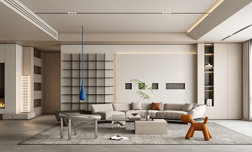 modern living room 3d model