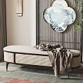 New Chinese Style Bed End Stool Sofa Stool 3d model