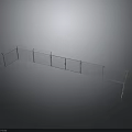 Transparent Multiple Panel Partition Screen With Acrylic Panels For Space Dividing