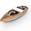 Modern Brown And White Leisure Boat With Comfortable Seats And Sleek Design